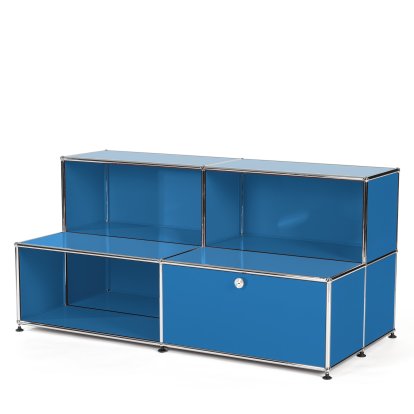 USM Haller Kids Sideboard M With Stairs, Gentian blue RAL 5010
