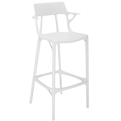 A.I. Bar Stool Recycled, 75 cm, White