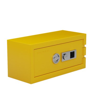 Balzsafe CONNECT Safe for USM Haller Shelves, 75 cm x 35 cm x 35 cm, Golden yellow RAL 1004, Electronic combination lock with master key