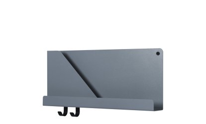 Folded Shelves, H 22 x W 51 cm, Blue-grey