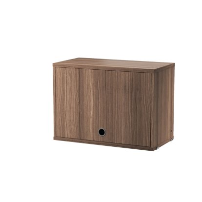String System Cabinet With Flip Door, W 58 cm / Walnut