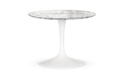 Saarinen Round Sofa Table, Small (Height 36/37 cm, ø 51 cm), White, Arabescato marble (white with grey tones)