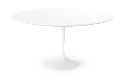 Saarinen Round Dining Table, 137 cm, White, Laminate white