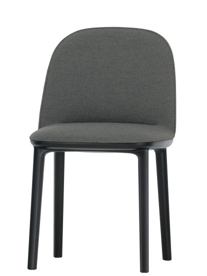 Softshell Side Chair, Sierra grey / nero, Glides for carpets