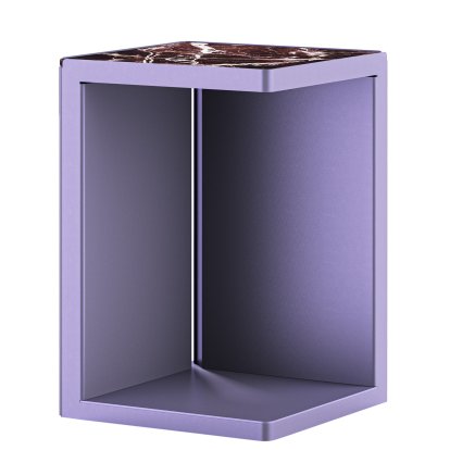 Ambito Side Table, Blackberry, Levanto red marble