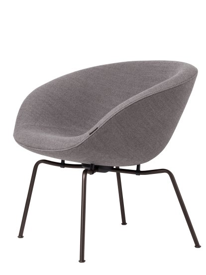 Pot Lounge Chair, Dark brown powdercoated, Capture, Capture 4601 - Dark grey