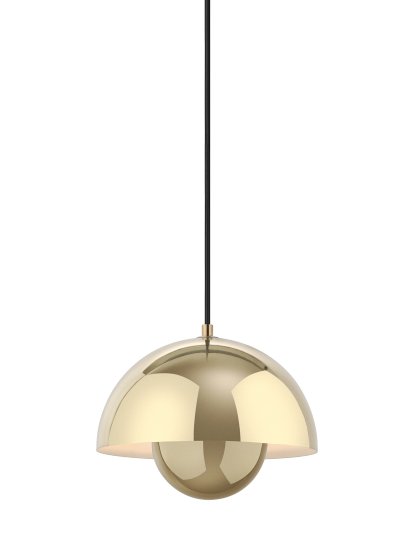 Flowerpot VP1 Pendant Lamp, Brass-plated