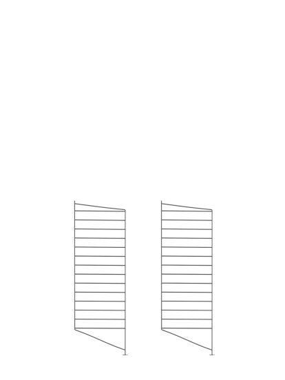 String System Floor Panel, Set of 2, 85 x 30 cm, Dark grey