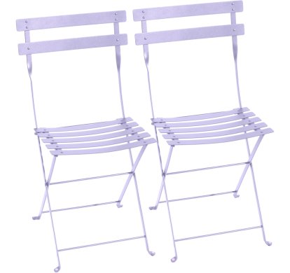 Bistro Folding Chair Set of 2, Marshmallow