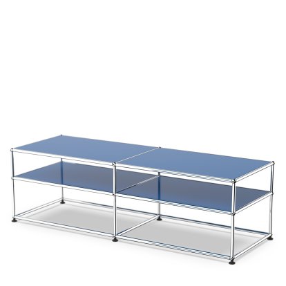 USM Haller side table Type 1, Metal, Gentian blue RAL 5010