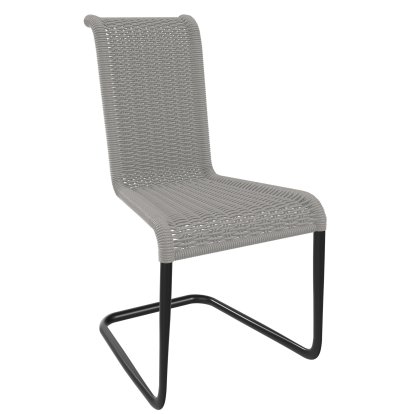 B20 Chair, Wickerwork I, White, Black