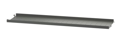 String System Metal Shelf, 78 x 20 cm, Edge shallow, Dark grey