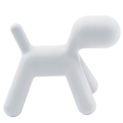 Puppy Stool, Extra large (H 81 x W 61,5 x D 102 cm), Polyethylene (intended for use outdoors), Matt white (1700 C)