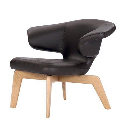 Munich Lounge Chair, Classic Leather chocolate, Oak
