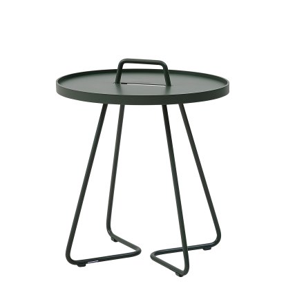 On-the-move Side Table, Small - H 54 cm x Ø 44 cm, Dark green