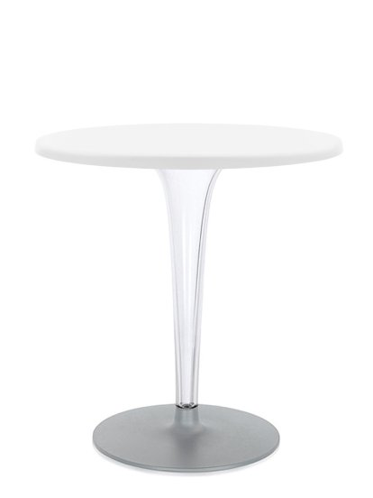 TopTop Dining Table Small, Round Ø 70 x H 72 cm, Scratch-resistant Werzalit, White