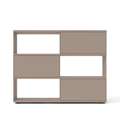 Flow Q Highboard, 160 cm, 126,7 cm (3 flaps), Rosewood