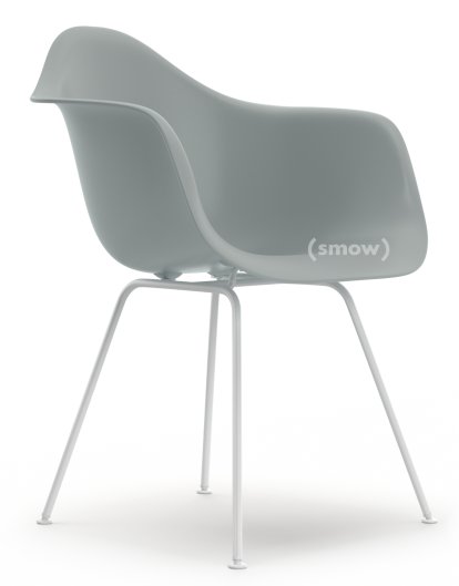 Eames Plastic Armchair DAX, Light grey, Without upholstery, Without upholstery, Standard version - 43 cm, Coated white