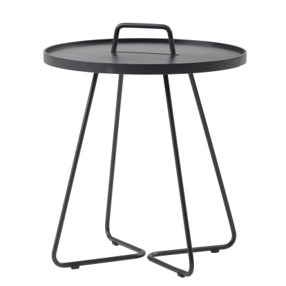 On-the-move Side Table, Large - H 60 cm x Ø 52 cm, Black