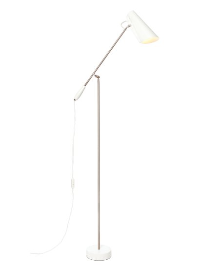 Birdy Floor Lamp, White/steel