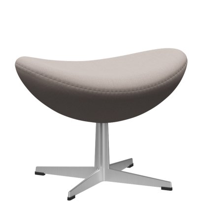 Egg Footstool, Christianshavn, Christianshavn 1120 - Light Beige, Satin polished aluminium