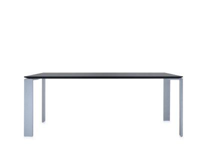 Four Table, L 190 x W 79 cm, Soft Touch black, Lacquered Aluminium