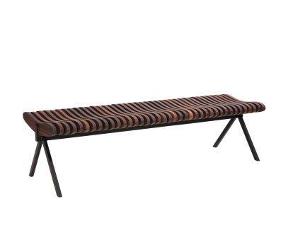 Prelude Bench, 150 cm, Black, Walnut natural oiled