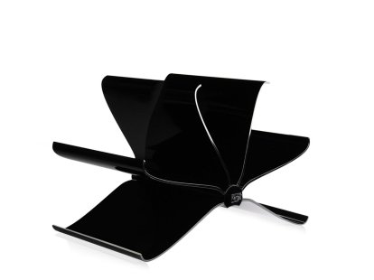 Front Page Newspaper Rack, Opaque black