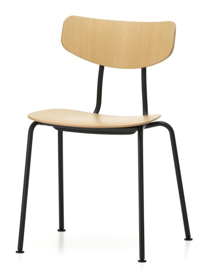 Moca Chair, Natural oak, Powder-coated basic dark