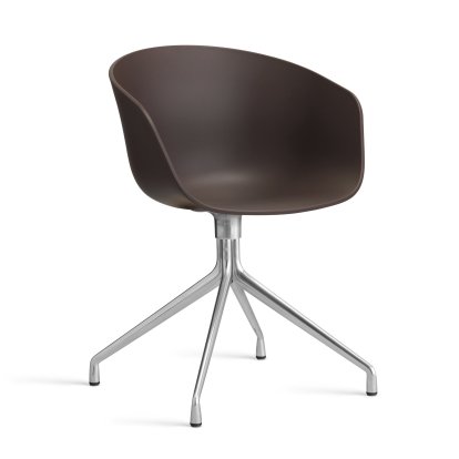 About A Chair AAC 20 Swivel Chair, Raisin 2.0, Polished aluminium