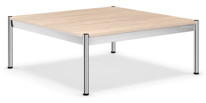 USM Haller Coffee Table, 100 x 100 cm, Wood, White oiled oak