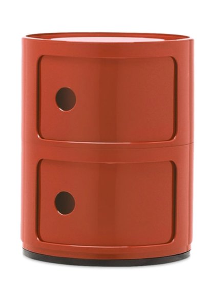 Componibili Container Round - 2 Compartments, Orange