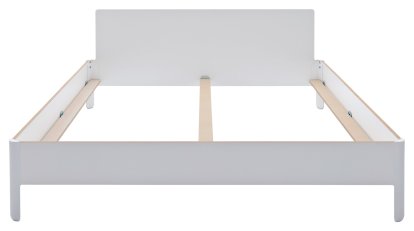 Nait Double Bed, 180 x 200, With headboard, CPL white