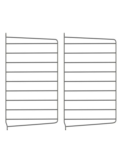 String System Wall Panel, Set of 2, 50 x 30 cm, Dark grey