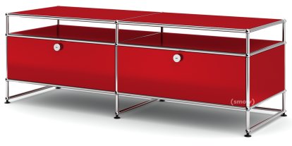 USM Haller TV-Board L, USM ruby red