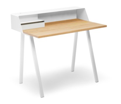 PS04 / PS05 Secretary, W 100 x D 63 cm (PS04), Pure white (RAL 9010), Pure white RAL 9010, With power box