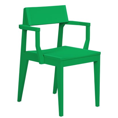 Schulz Armchair, Unupholstered, Emerald ash