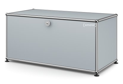 USM Haller Lowboard M, with 1 Drop-down Door, USM matte silver