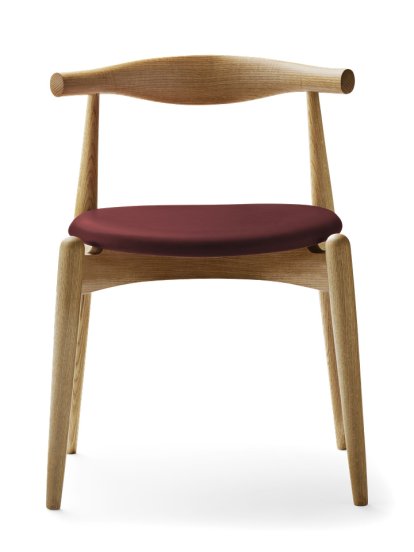 CH20 Elbow Chair, Oiled oak, Leather burgundy