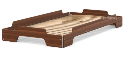 Rolf Heide Stacking Bed, 100 x 200, Walnut oiled, Rollable