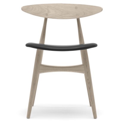 CH33P Chair, Soaped oak, Leather black