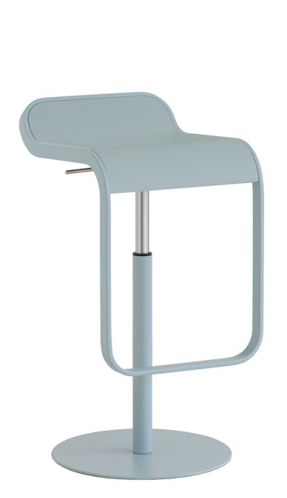 LEM Bar Stool, 55-67 cm, Light blue lacquered