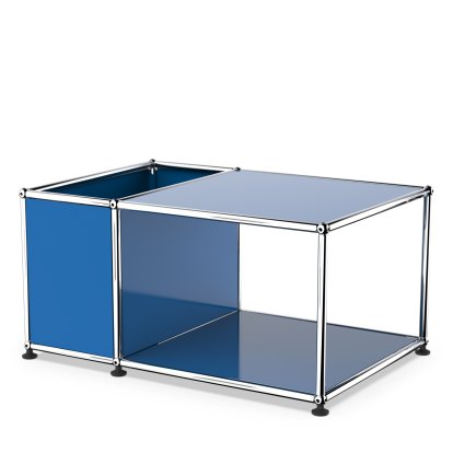 USM Haller side table with storage, Gentian blue RAL 5010, 50 cm