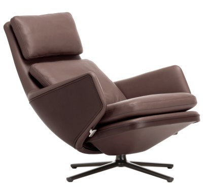 Grand Relax Lounge Chair, Without Ottoman, Leather Premium F, chestnut, Basic dark, 41,5 cm