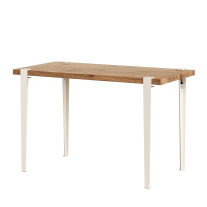 Tiptoe Dining Table Lobo, Reclaimed oak, Cream white