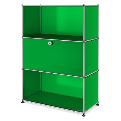 USM Haller Highboard M with 1 Drop-down Door, USM green