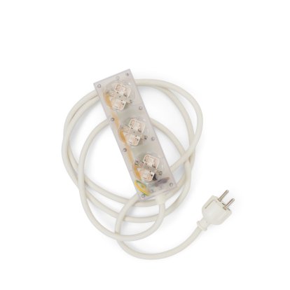 Power Bar / Power Beam Socket Strip, 3 sockets, Ghost, 5 m