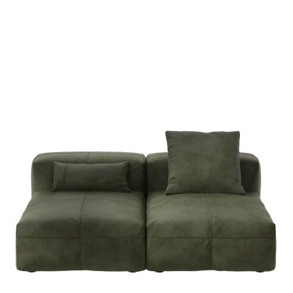 Vetsak Sofa Set 1, M, Leather - Olive, With cushions