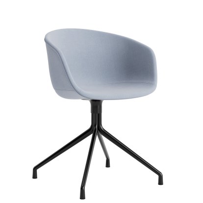 About A Chair AAC 21, Linara 400 - light blue, Black powder coated aluminium