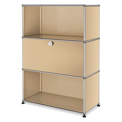 USM Haller Highboard M with 1 Drop-down Door, USM beige
